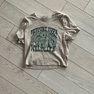 Forever 21 Kids Beige Wildlife Graphic Tee